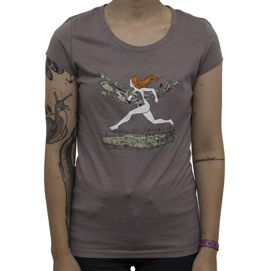 Neko Case (On The Run) Girl Fitted T-Shirt